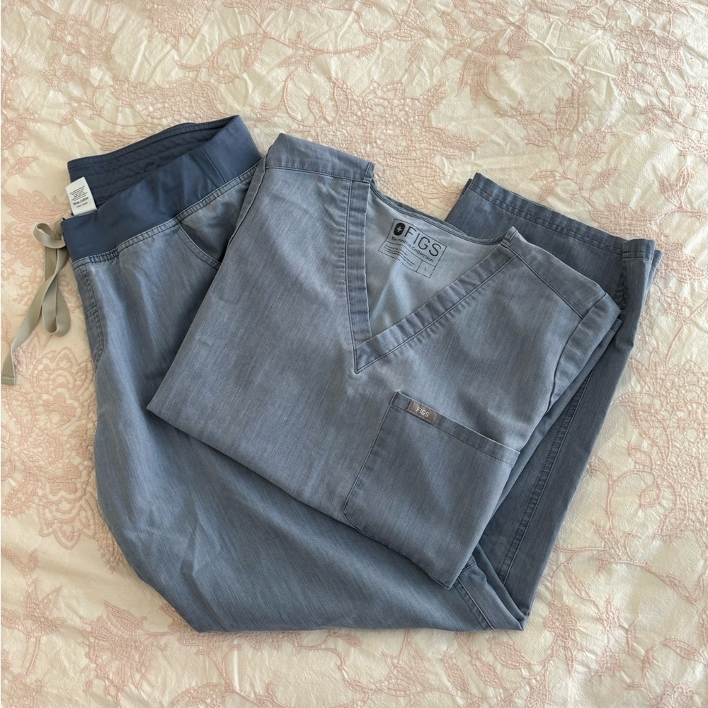 Figs Slate Blue Scrub Set